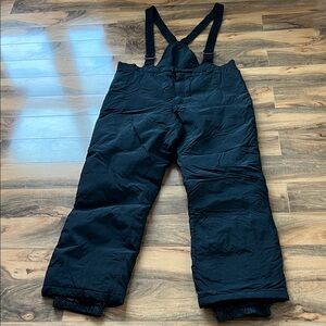 Adult Snow Bib Overalls Black Insulated Winter Ski Pants XL 40x31 Unisex